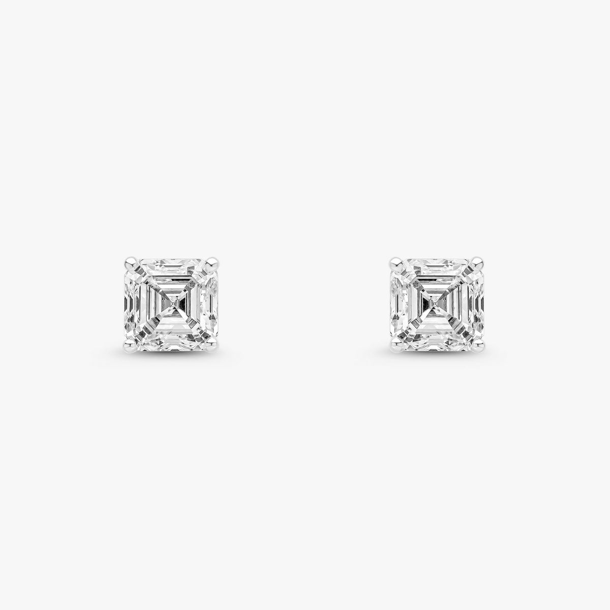 Square Emerald Cut Studs