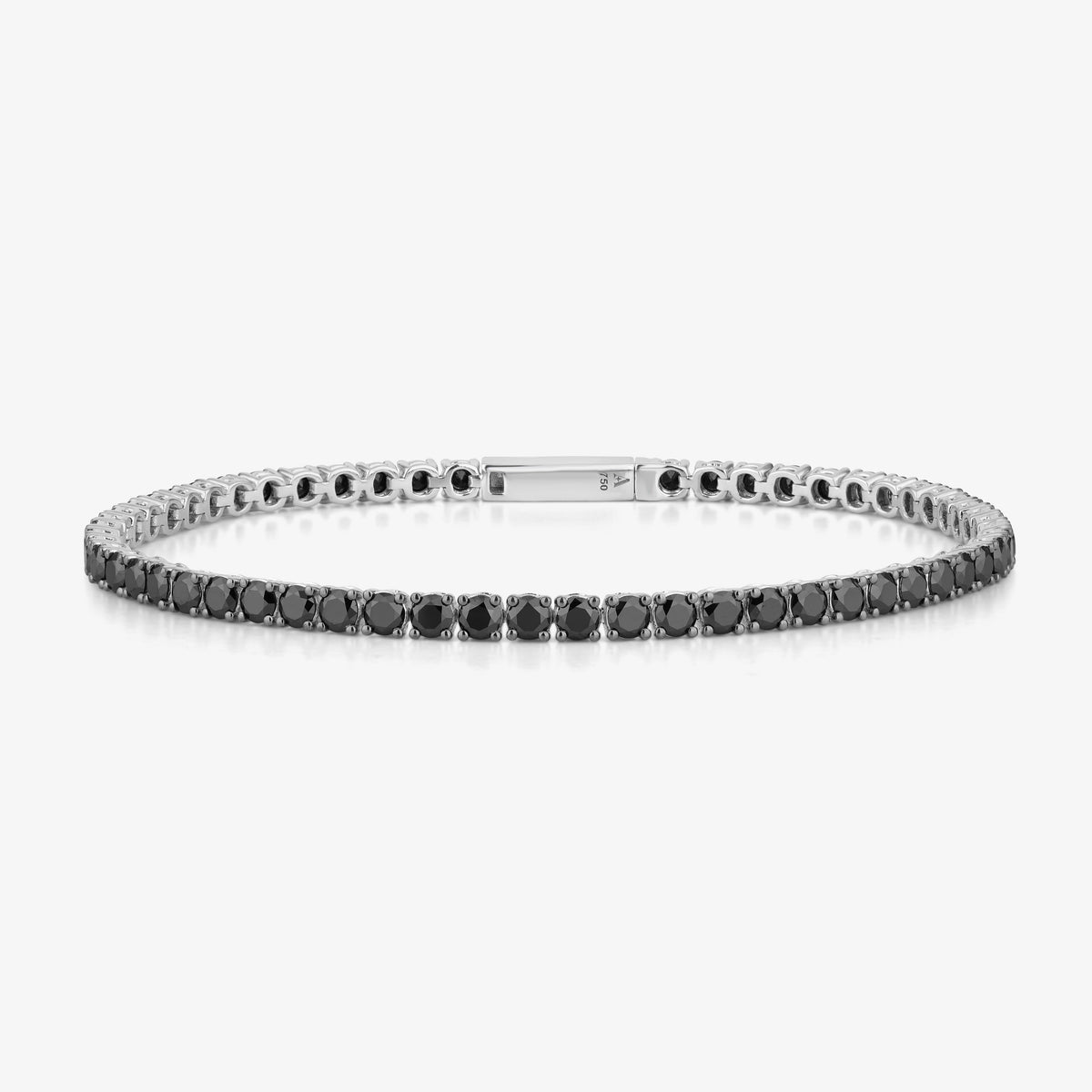 The Black Heart | Bracelet de tennis homme taille ronde
