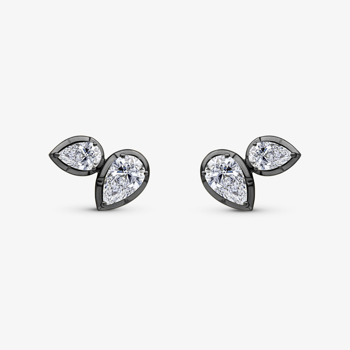 Madison Black Gold Diamond Drop Earrings