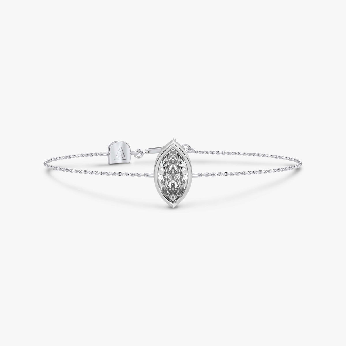 Marquise Cut Single Stone Chain Bracelet 210