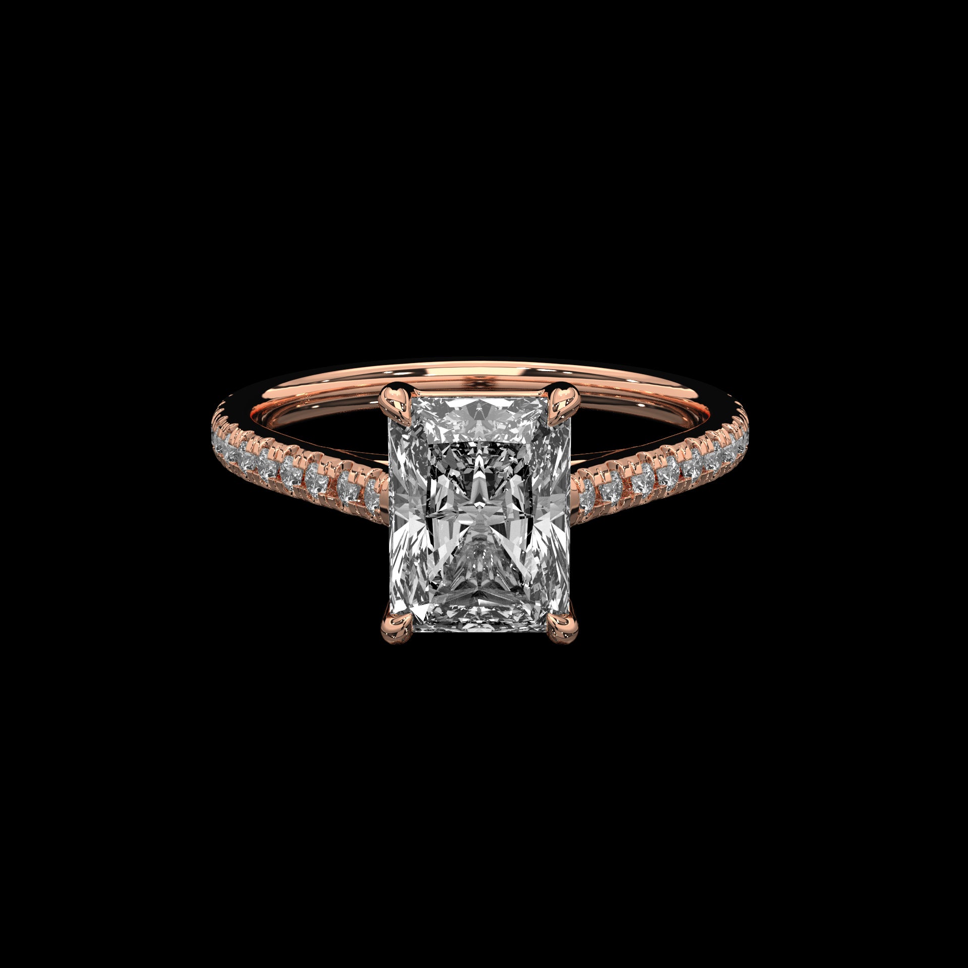 Radiant Ring with Pave