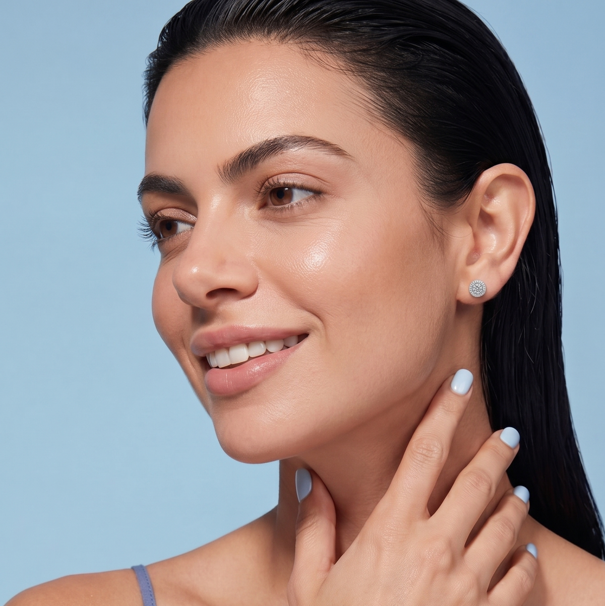 Round Brilliant Cut Halo Studs 151