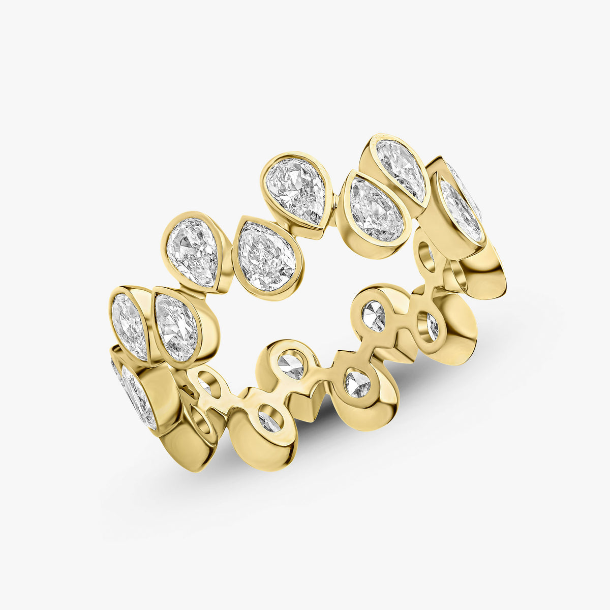 Pear Cut Diamond Bezel Eternity 2