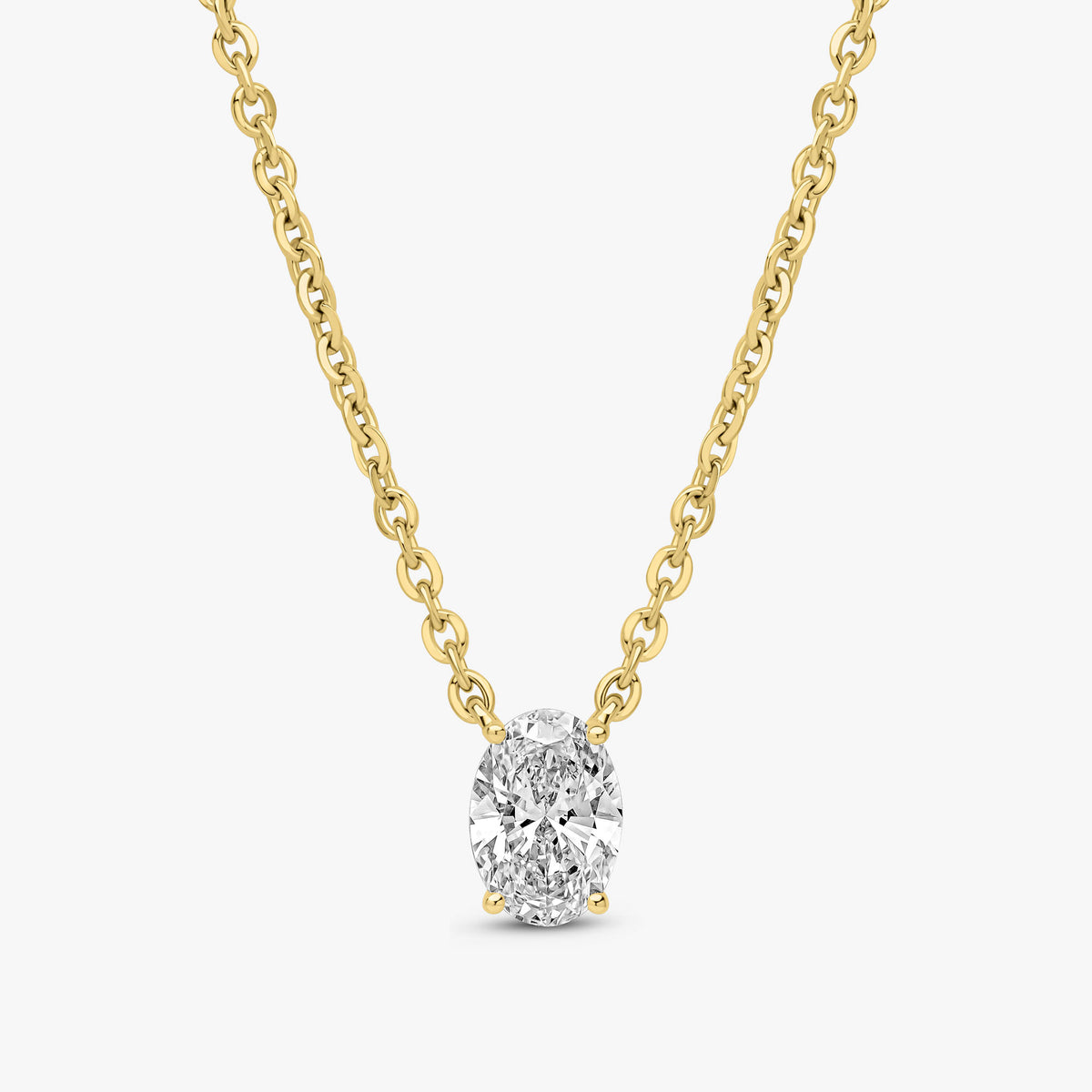 Oval Cut Pendant Yellow Gold