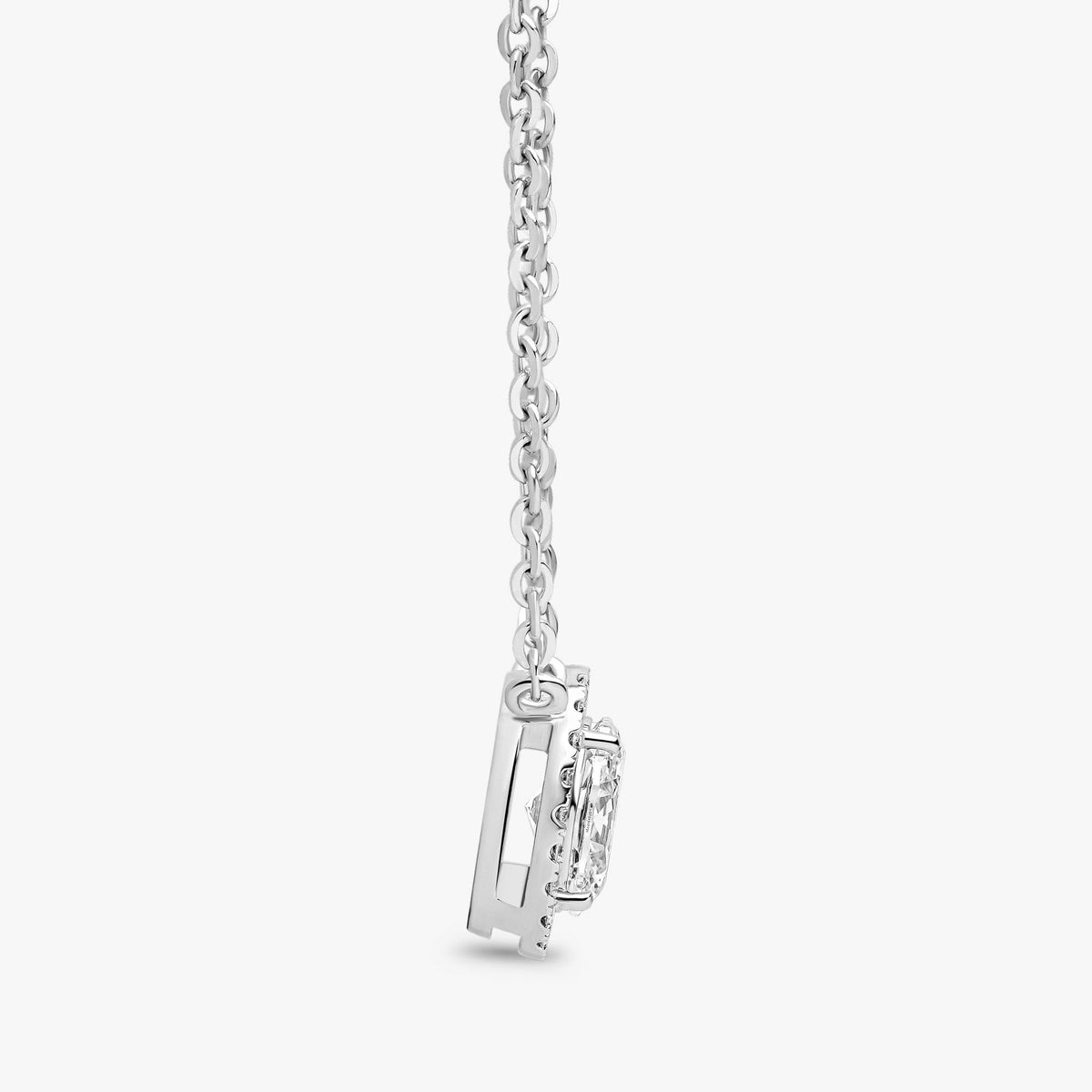 Oval Cut Halo Pendant 22