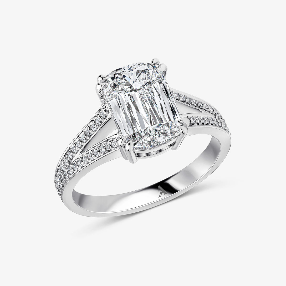 Emerald Cut Statement Ring with Side Stones