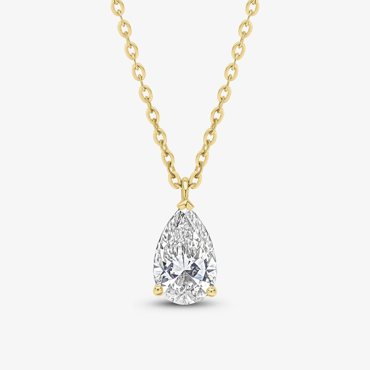 Pendentif en or jaune avec poire et griffes