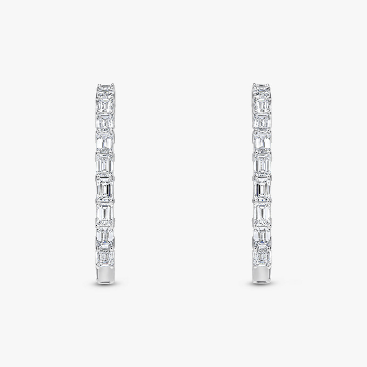 Emerald Cut Hoops