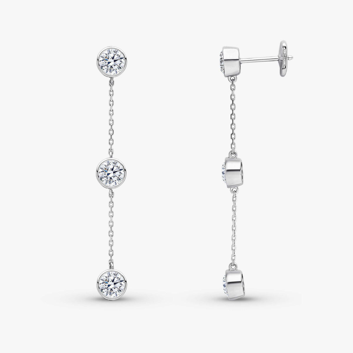 Boucles d'oreilles pendantes Trilogie