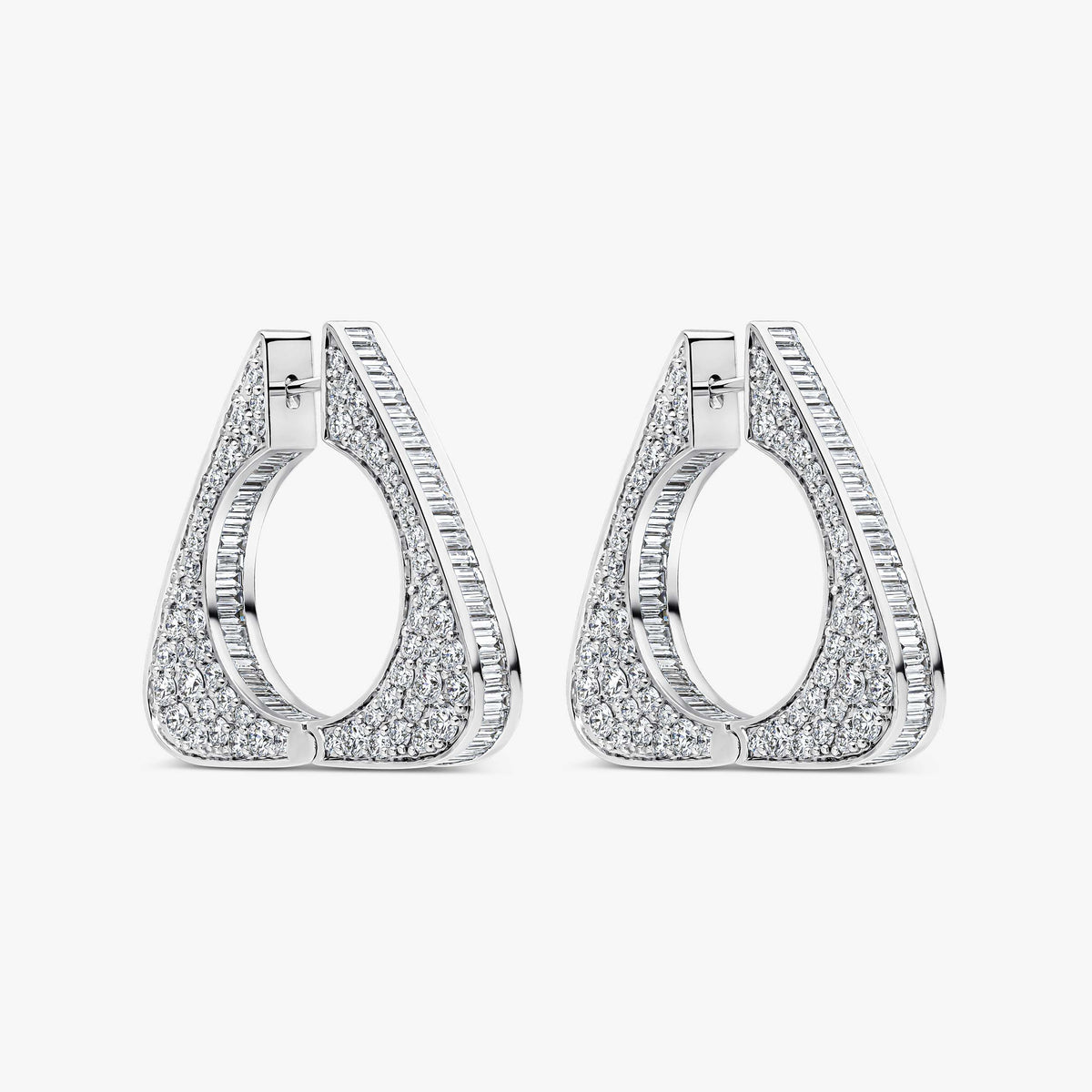 Small Triangle Baguette Earrings