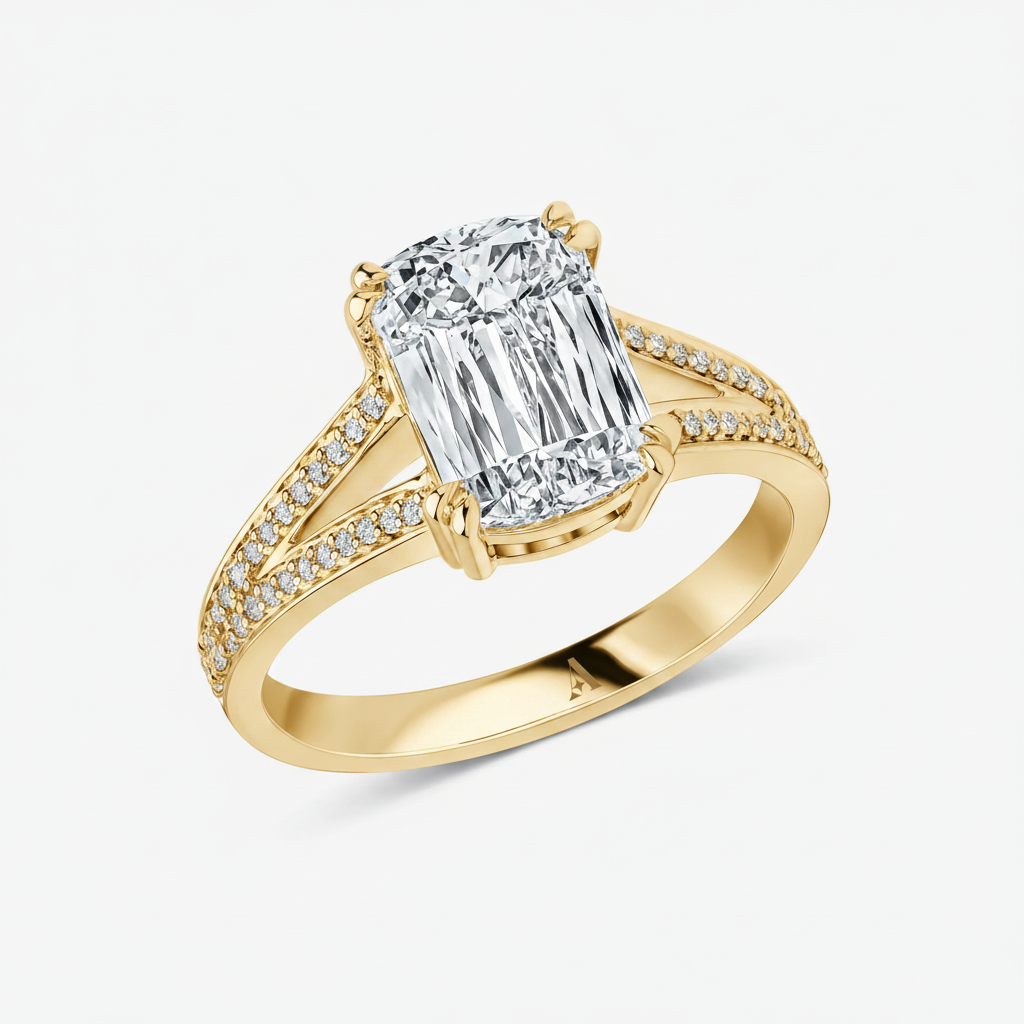 Ashoka Cut Statement Ring 18k Yellow Gold Astrea London
