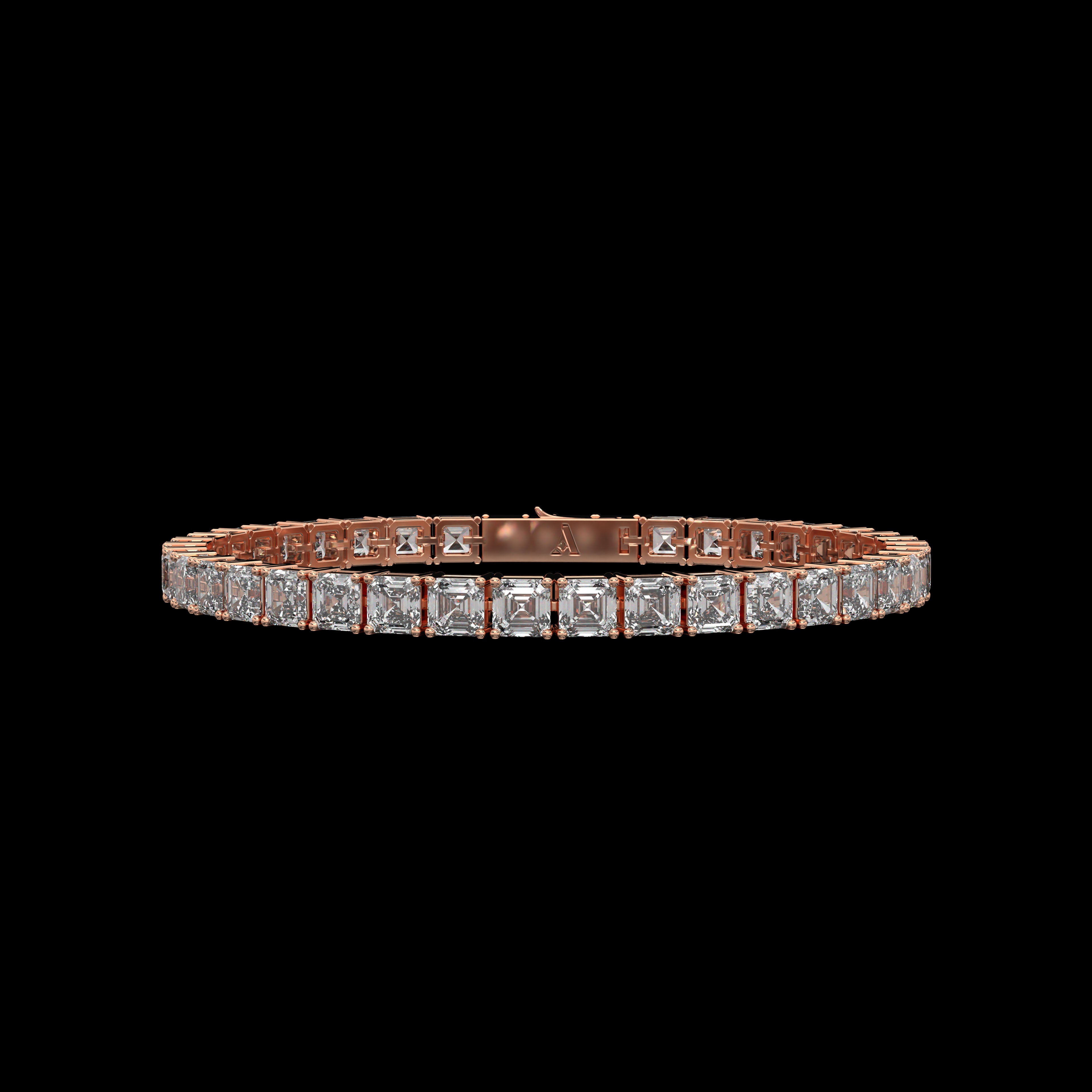 Asscher Tennis Bracelet