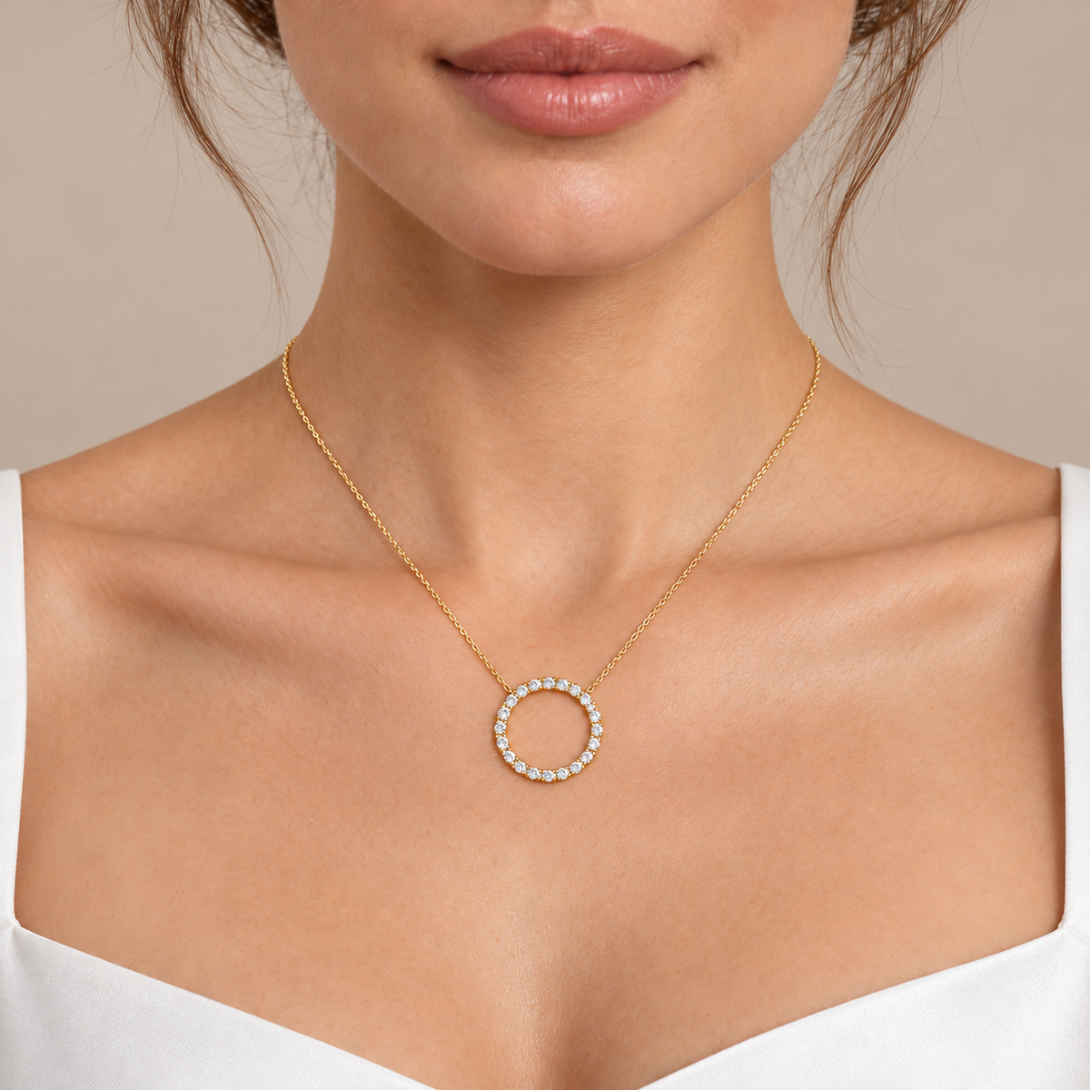 Circle Pendant 18 RoseGold