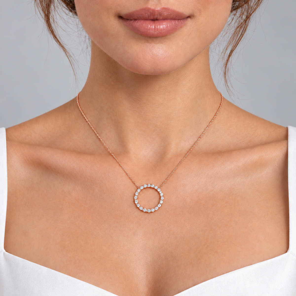 Circle Pendant 18k Rose Gold