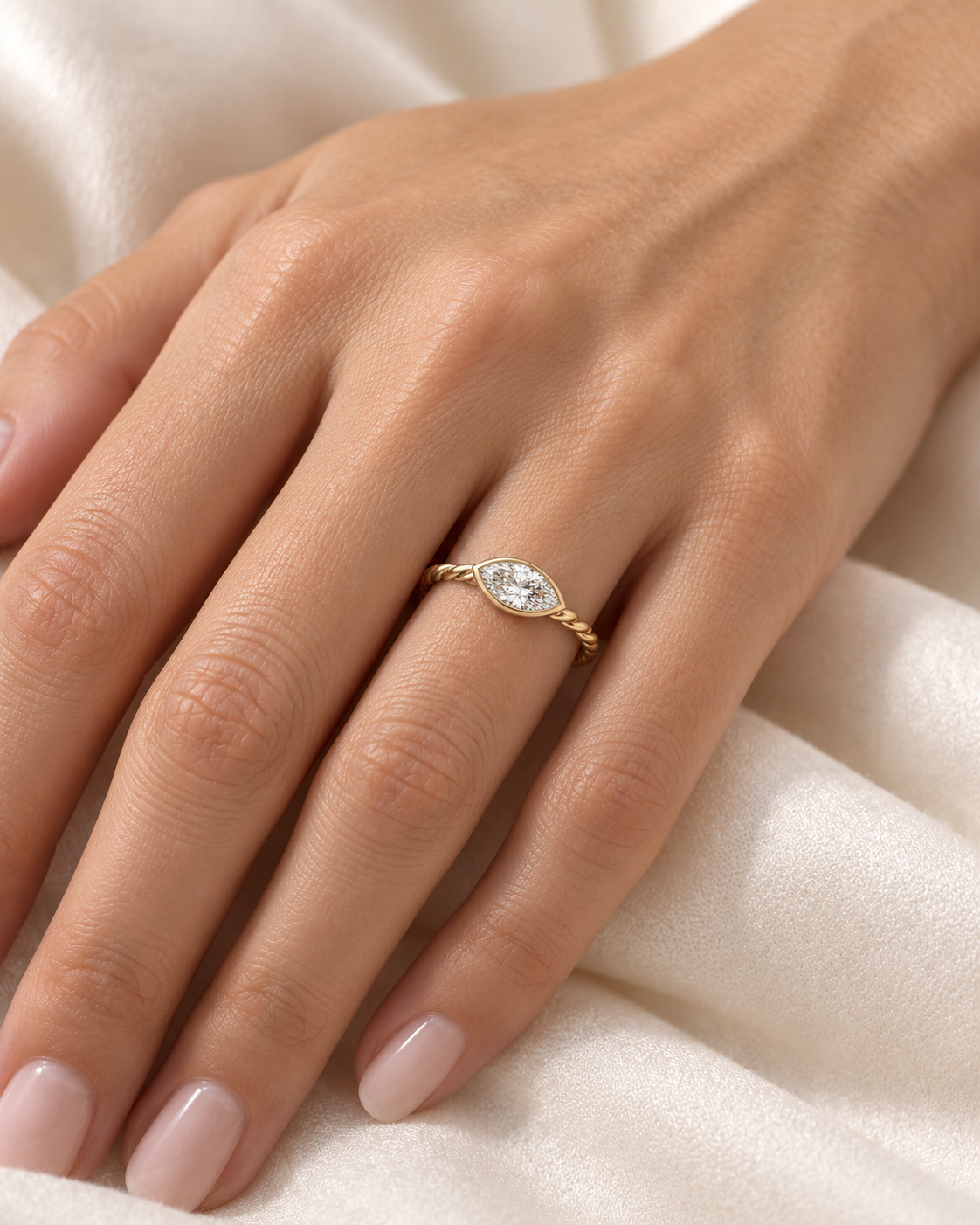 Ping Pong Marquise Ring