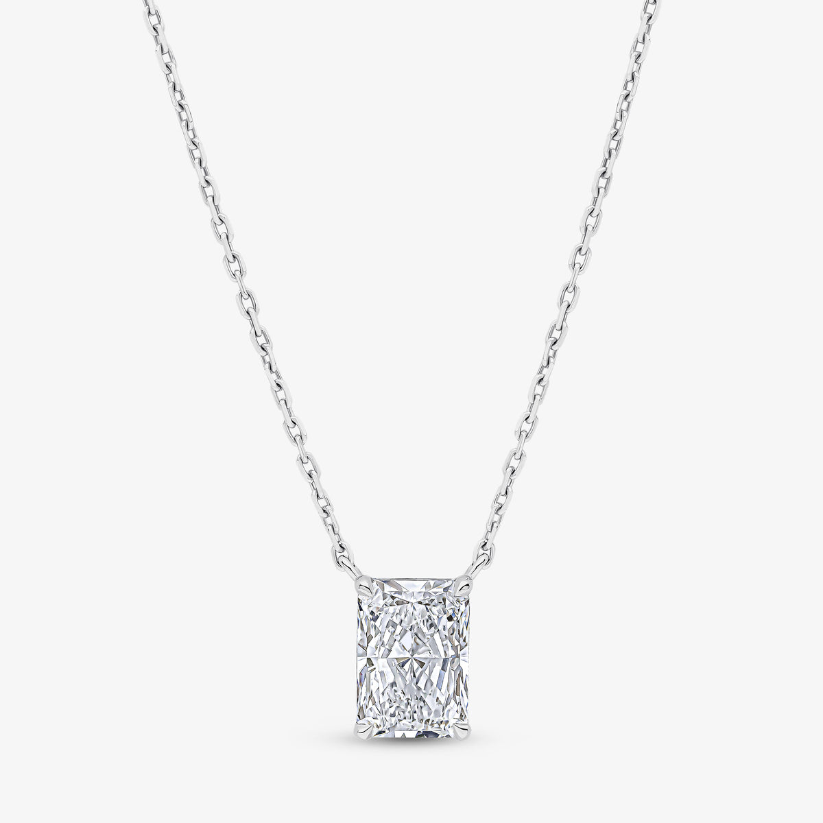 Radiant Cut Prong Set Pendant