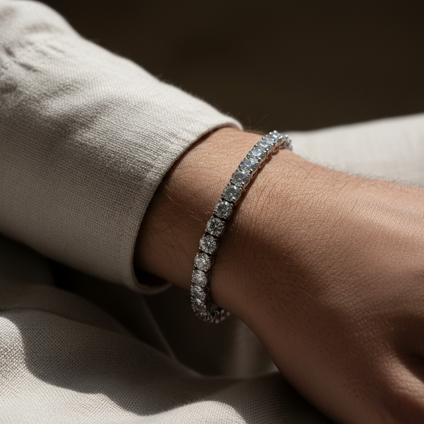 Round Brilliant Cut Tennis Bracelet
