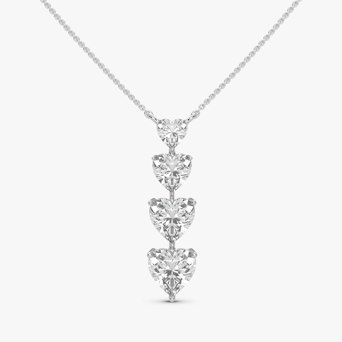 Four Stone Heart Pendant 207