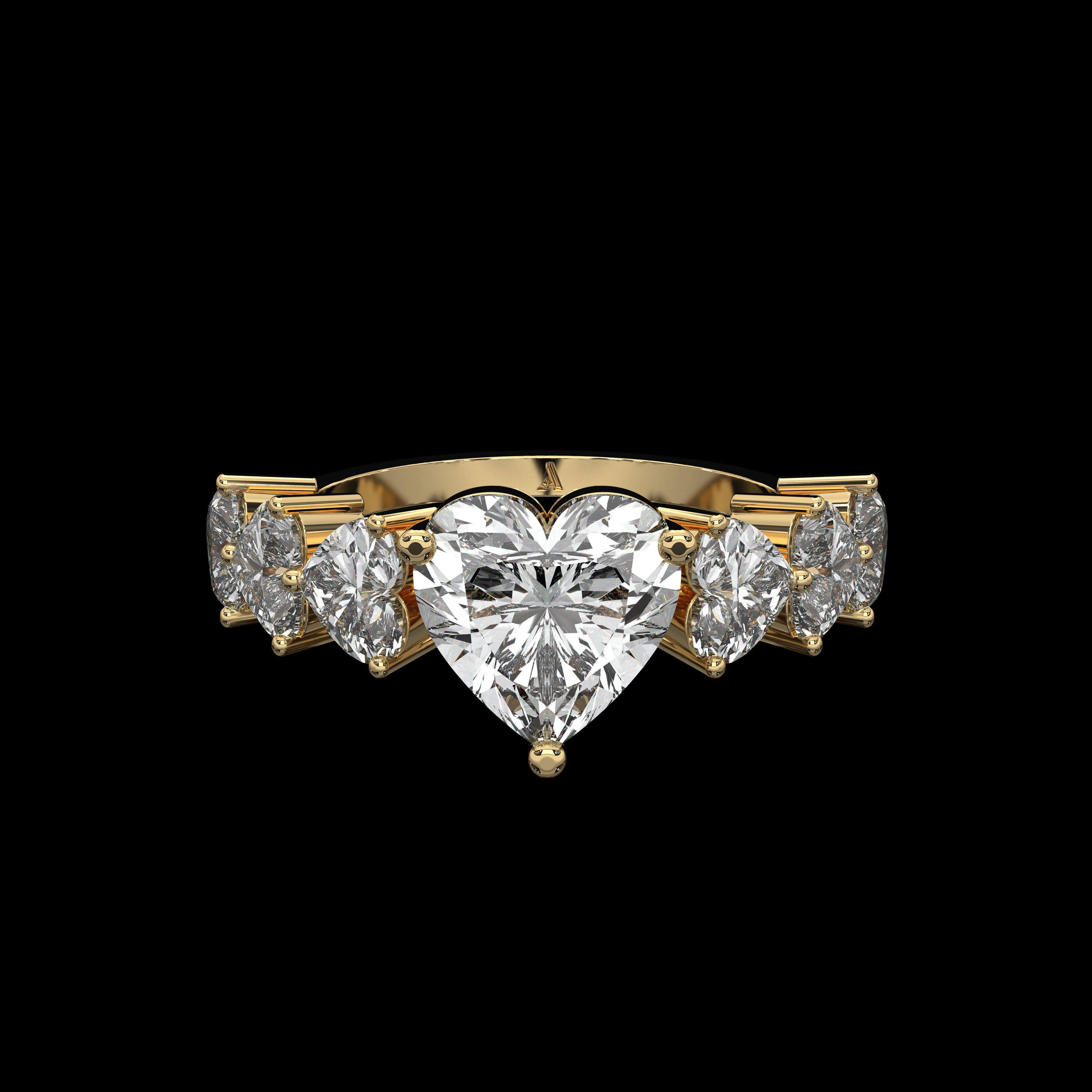 Graduated Heart Ring