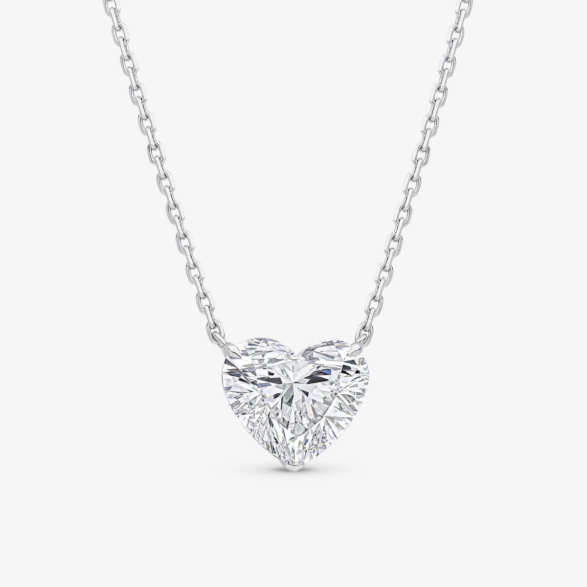 Heart Shape Prong Set Pendant