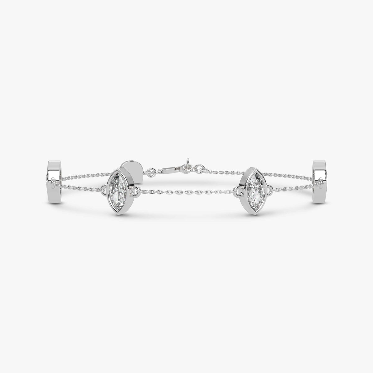 Marquise Cut Four Stone Chain Bracelet 401