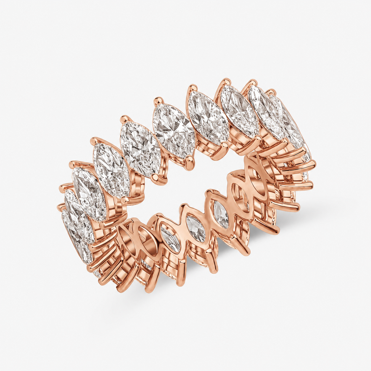 Marquise Eternity Ring 18k Rose Gold Astrea London