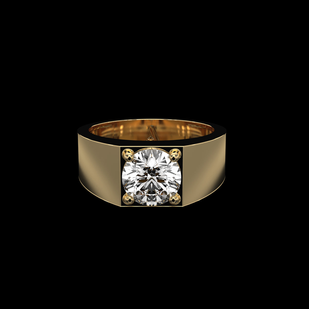 Men's Solitaire Ring — view 10