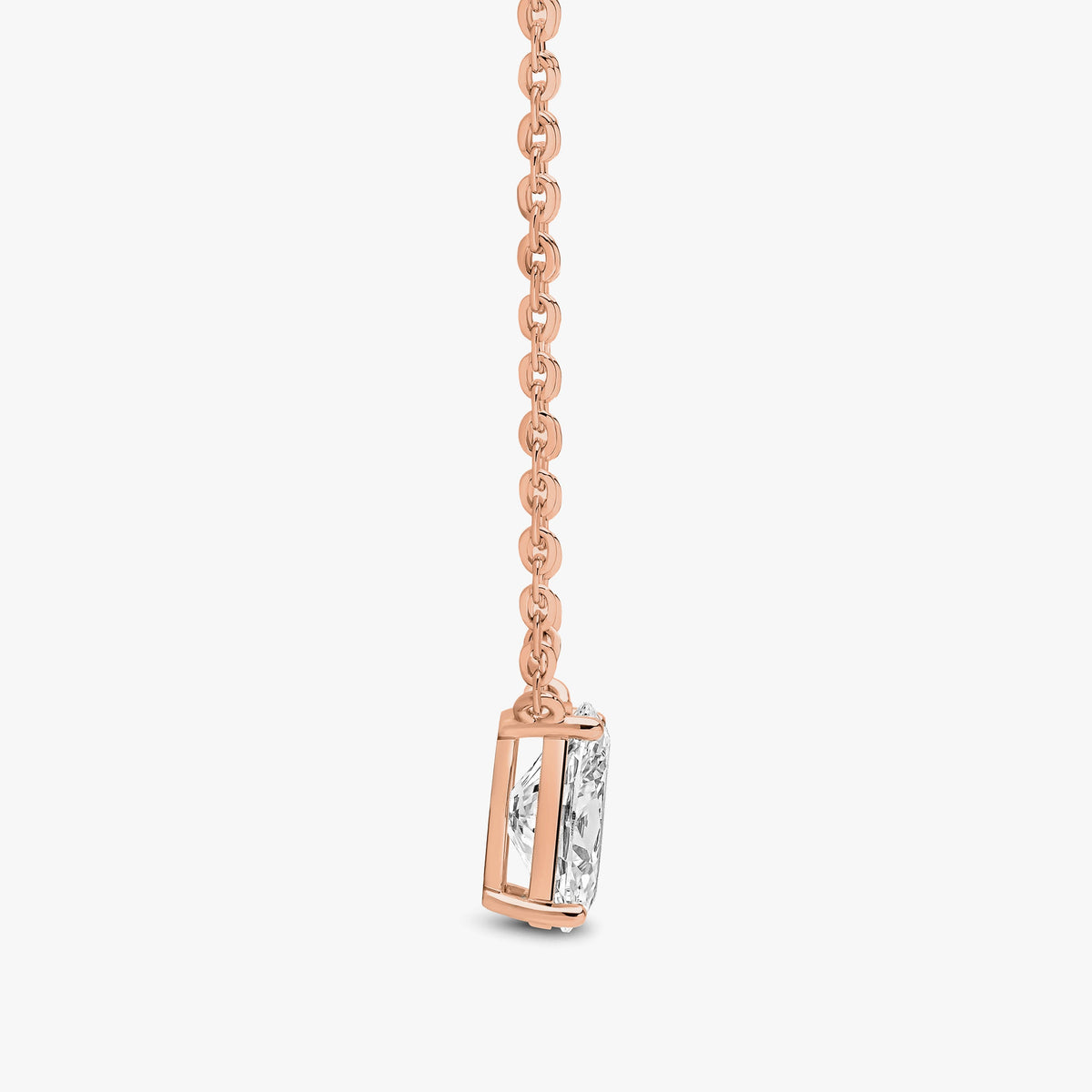 Oval Cut Pendant Rose Gold 12