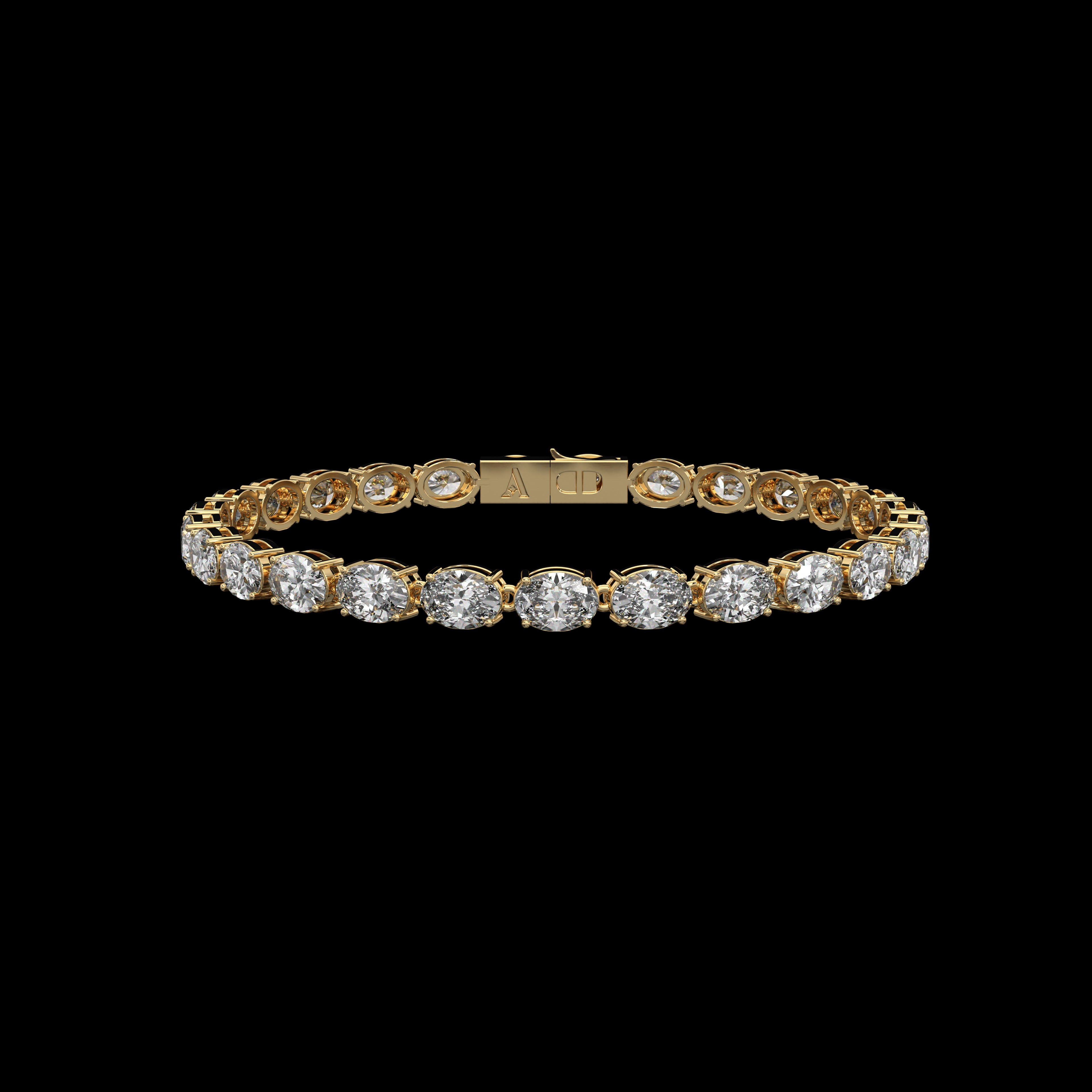 Oval Tennis Bracelet (East/West Setting) - Eternal Collection