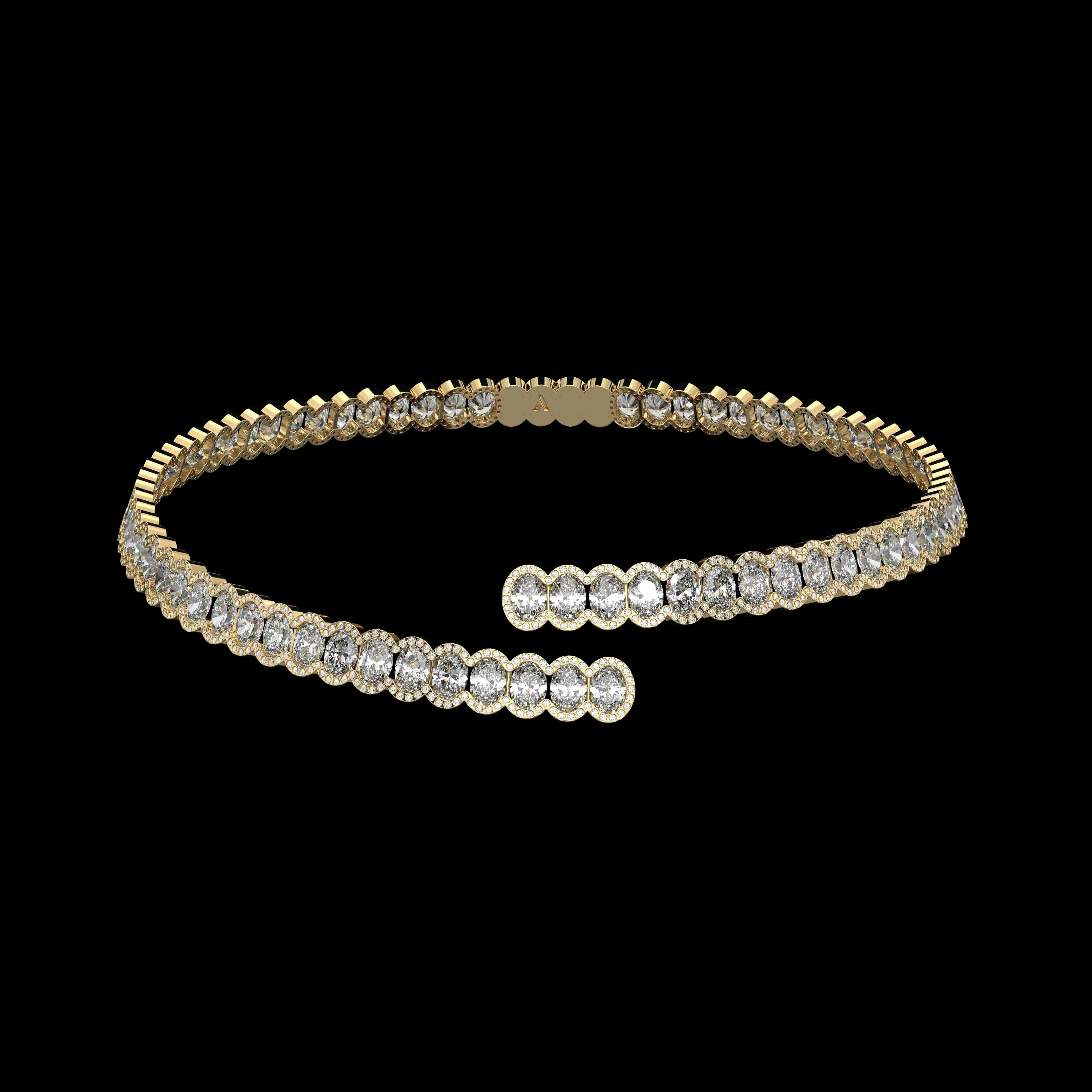 Oval diamond Choker