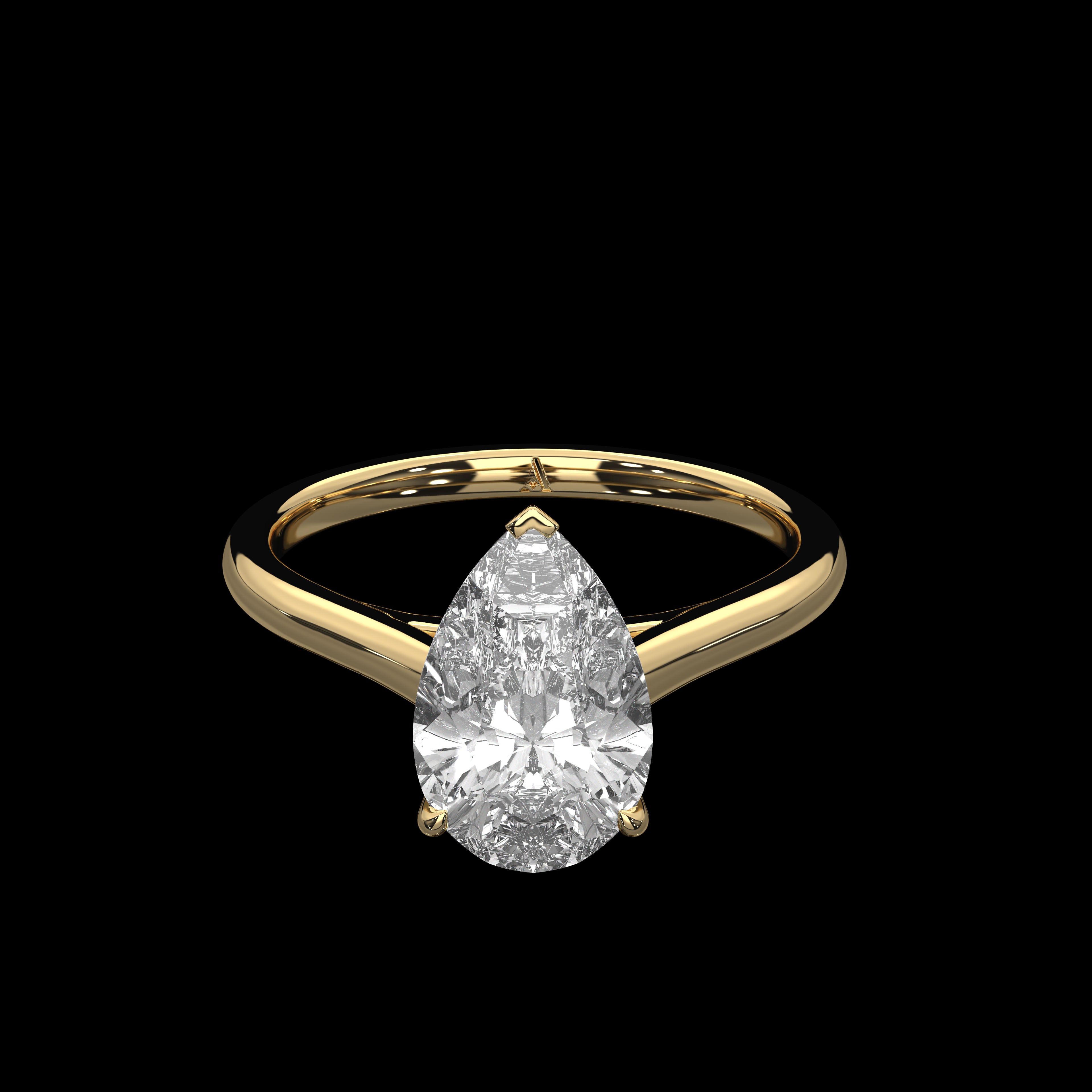 Pear Solitiare Ring