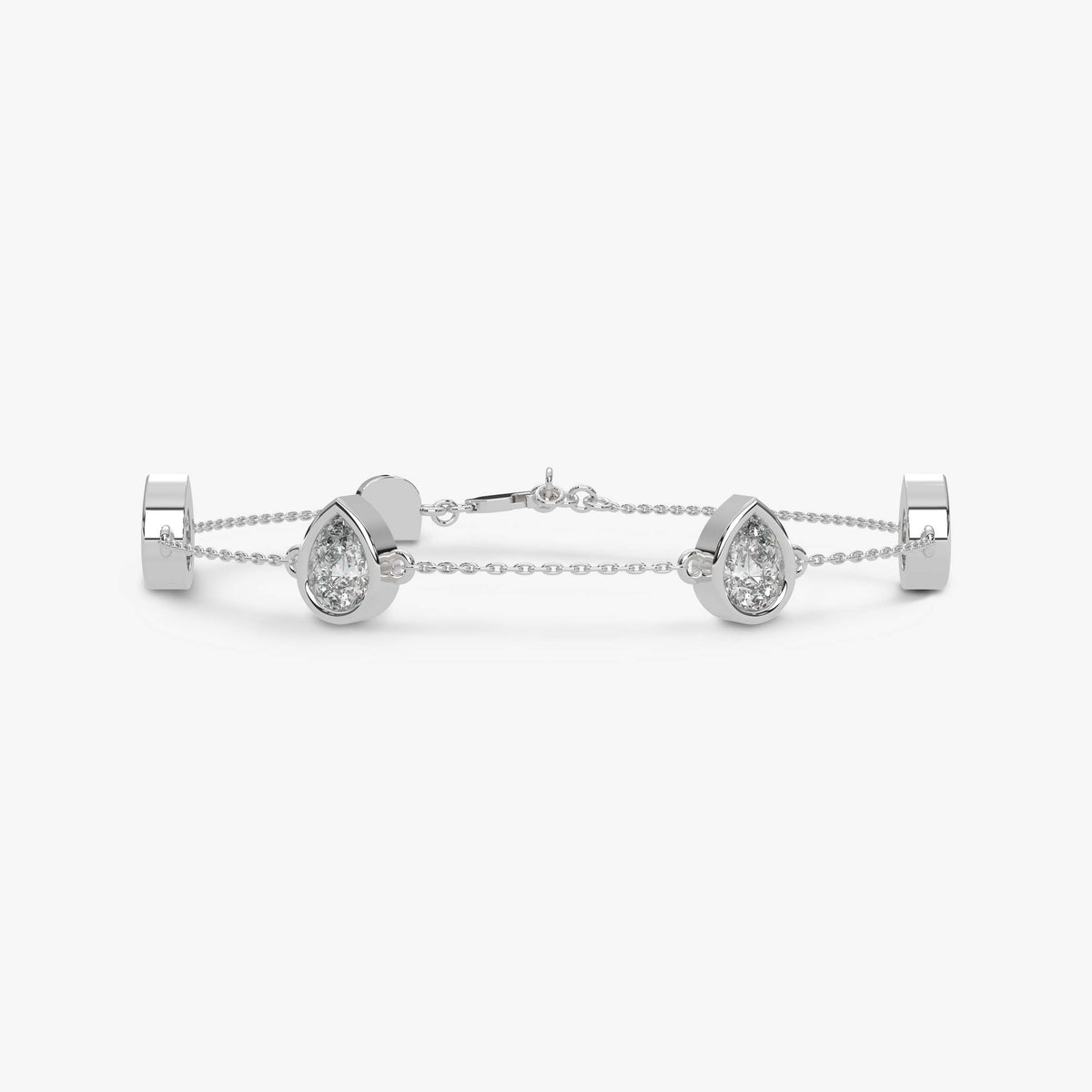 Pear Cut Four Stone Chain Bracelet 310