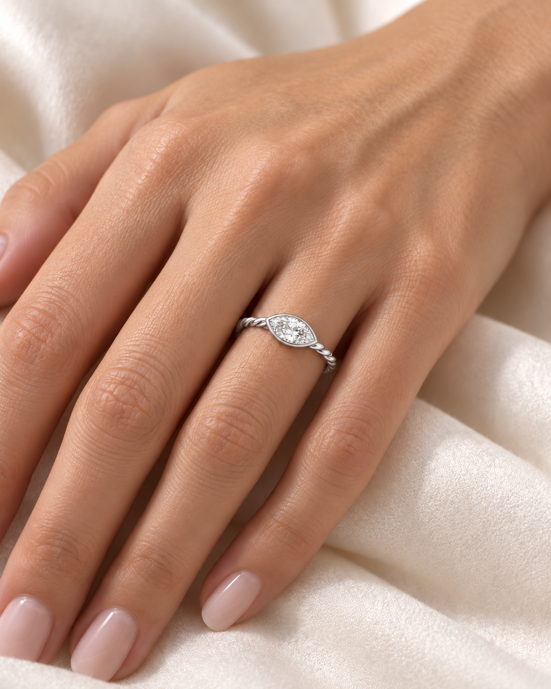 Ping Pong Marquise Ring