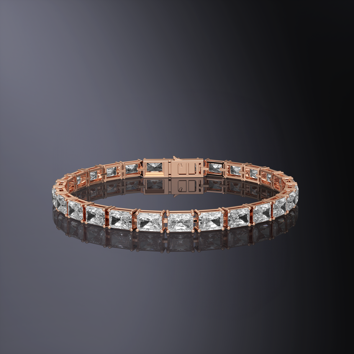 Bracelet tennis taille radiant (sens horizontal) — vue 10