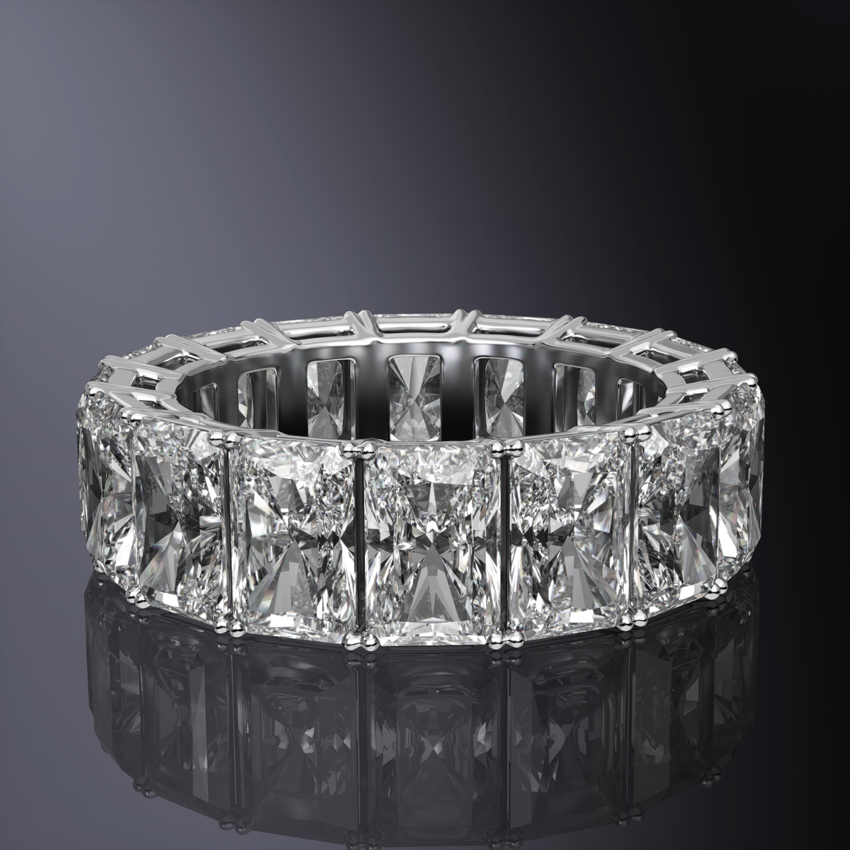 Radiant Cut Eternity Ring — view 10
