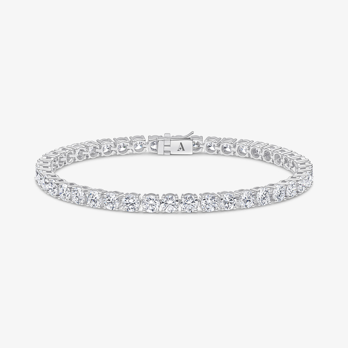 Bracelet tennis pour homme en diamant noir rond (rhodié noir) — vue 10