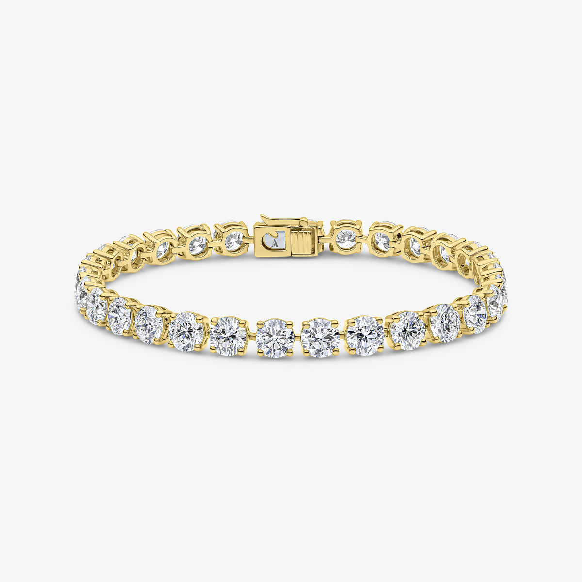 Bracelet tennis pour homme en diamant noir rond (rhodié noir) — vue 10