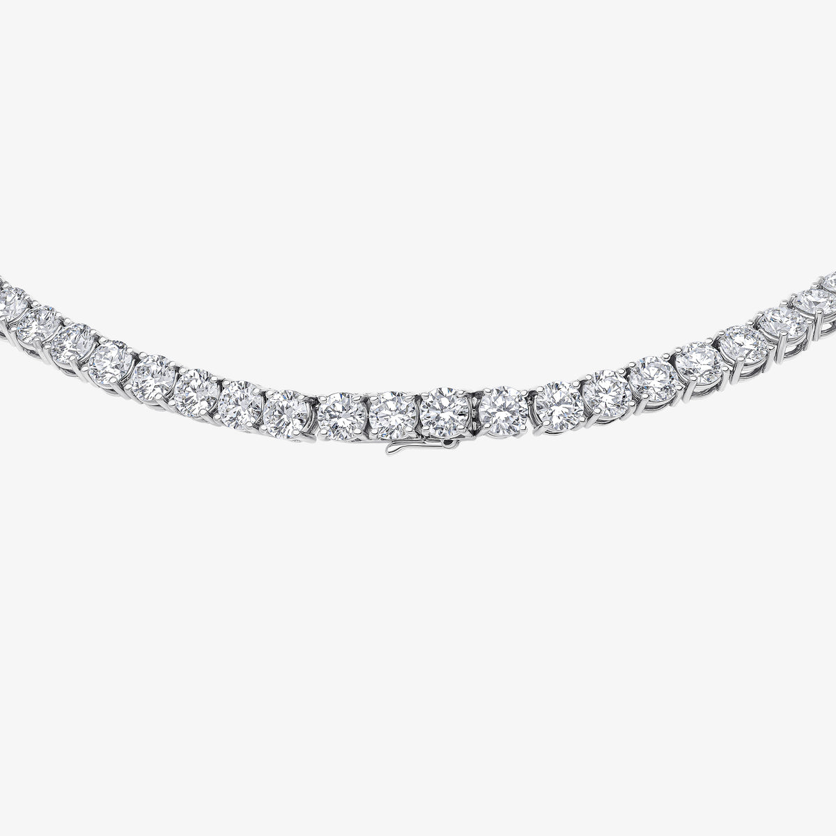 Collier tennis taille brillant rond