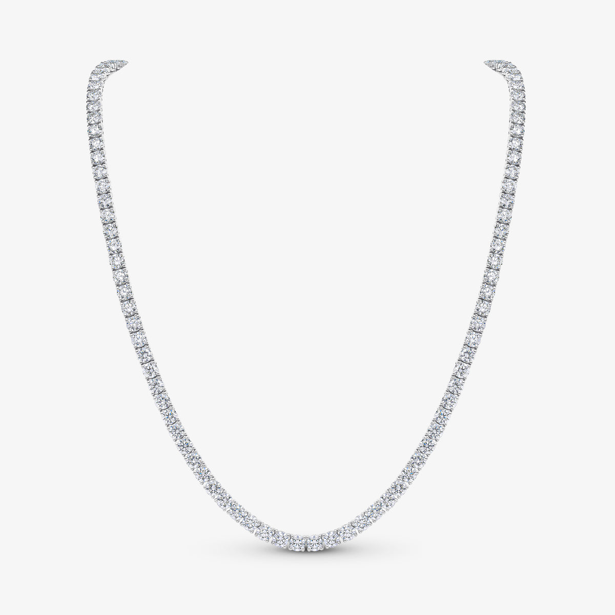 Round Brilliant Cut Tennis Necklace