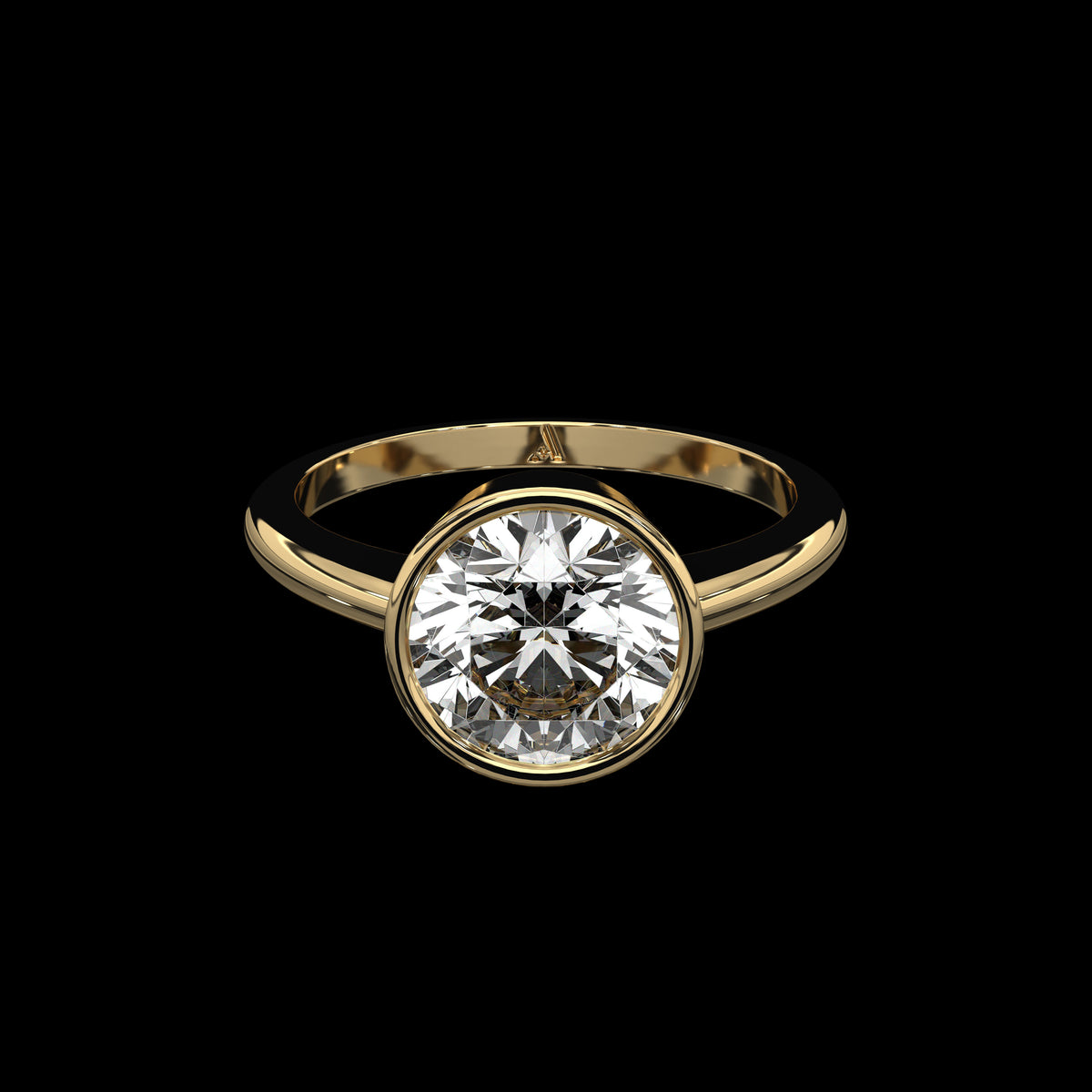 Bague Solitaire Ronde à Chatons — vue 10