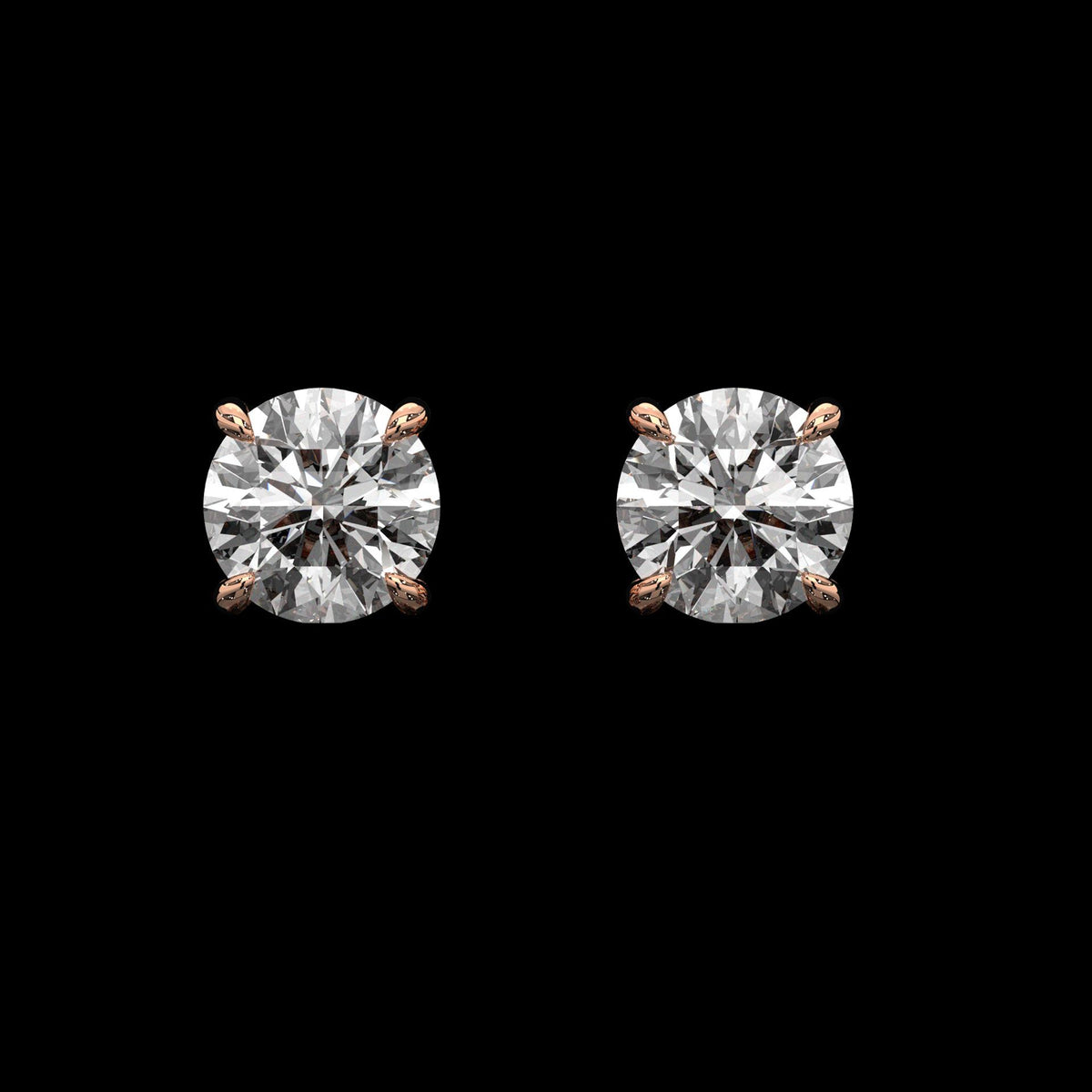 Puces d'oreilles rondes taille brillant — vue 10