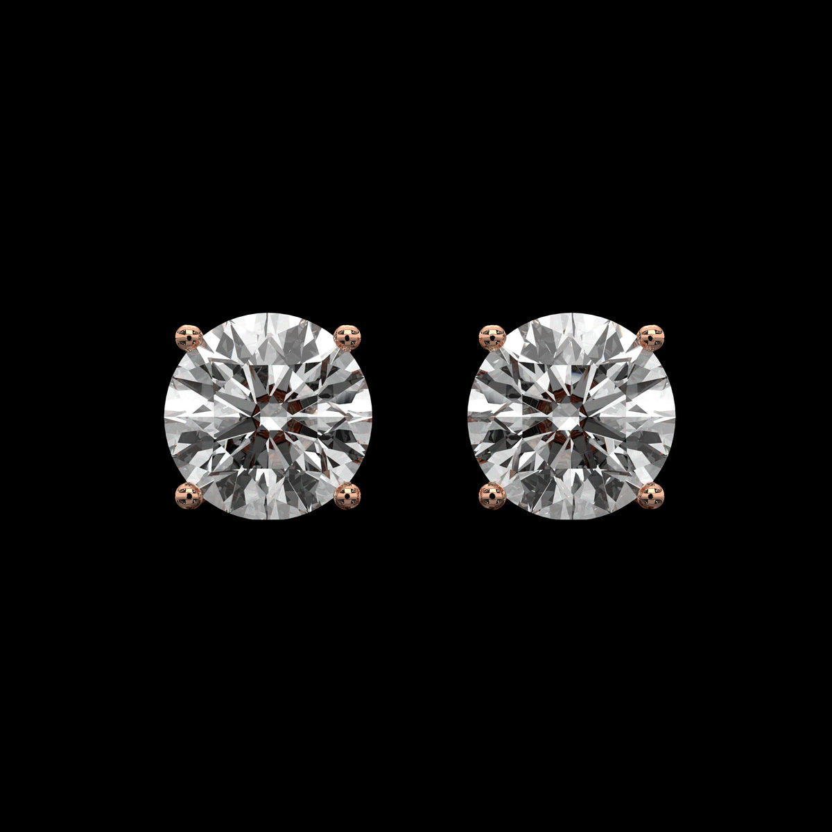 Puces d'oreilles rondes taille brillant — vue 10