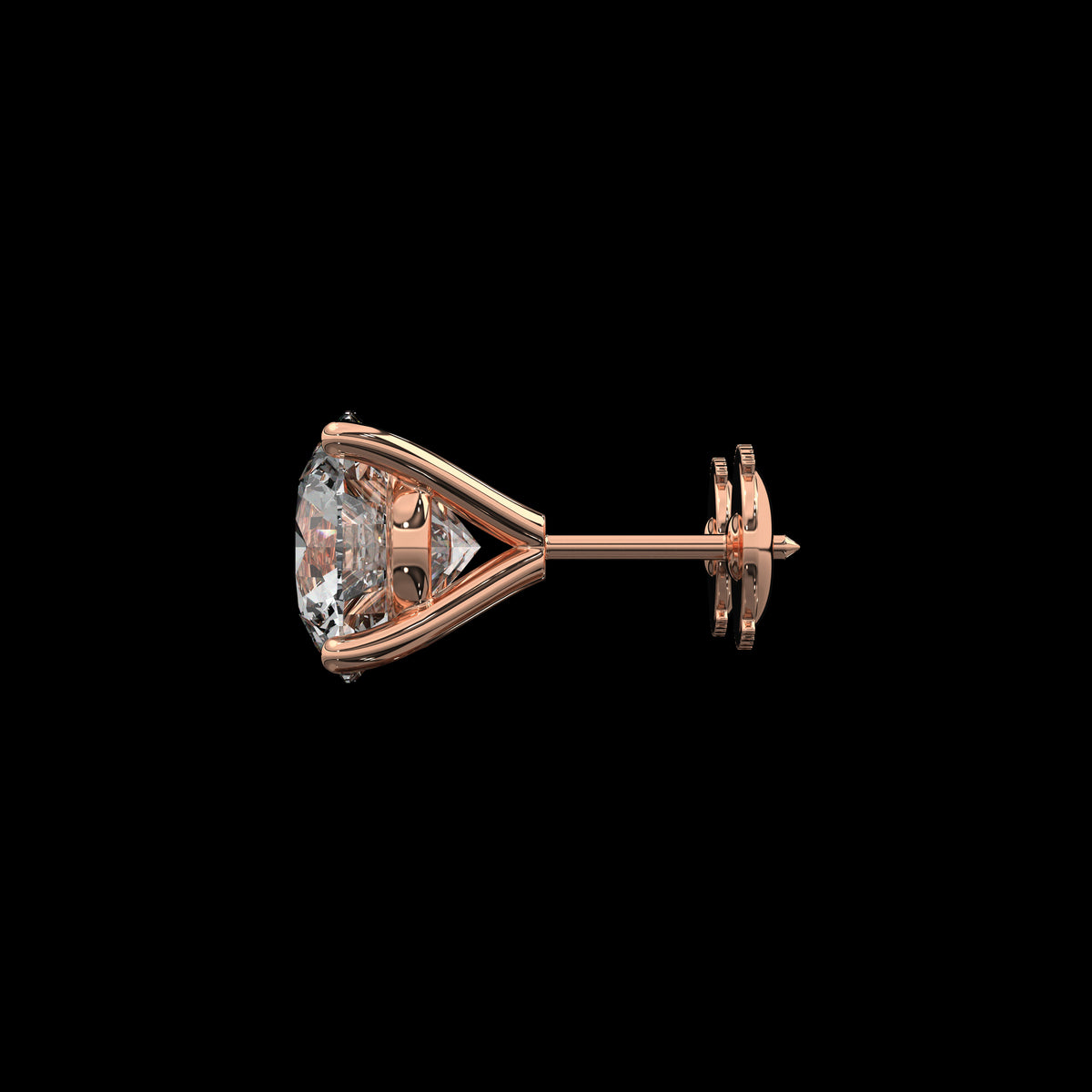 Puces d'oreilles rondes taille brillant — vue 10