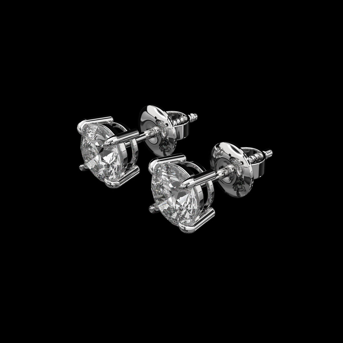Puces d'oreilles rondes taille brillant — vue 10