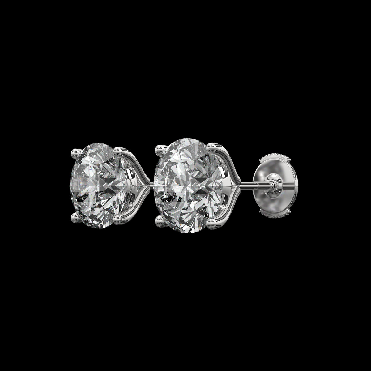 Puces d'oreilles rondes taille brillant — vue 10