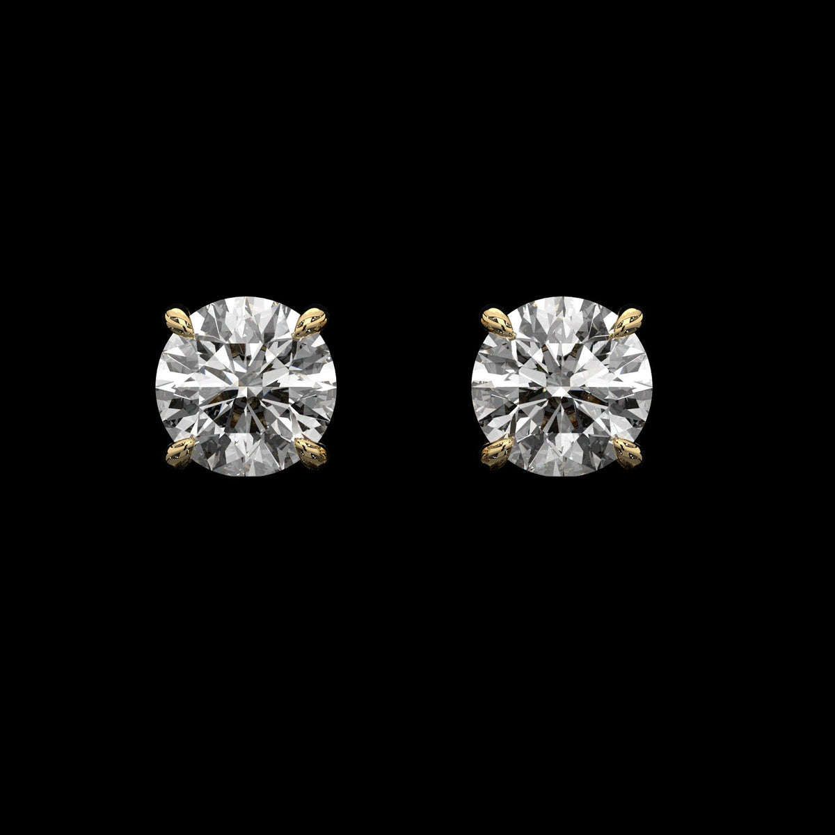 Puces d'oreilles rondes taille brillant — vue 10