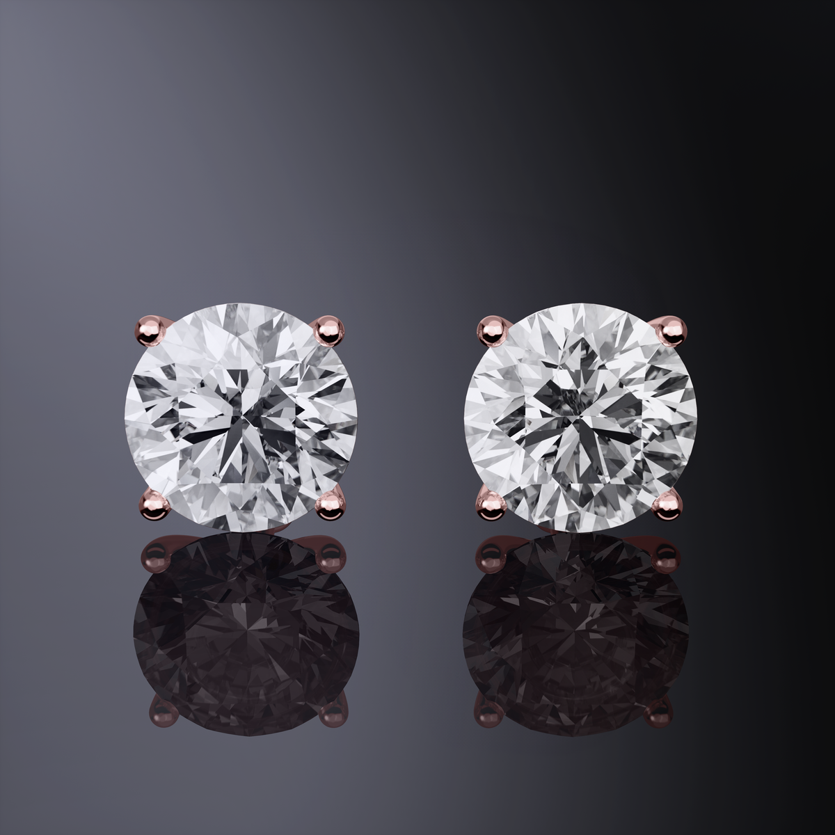 Puces d'oreilles rondes taille brillant — vue 10