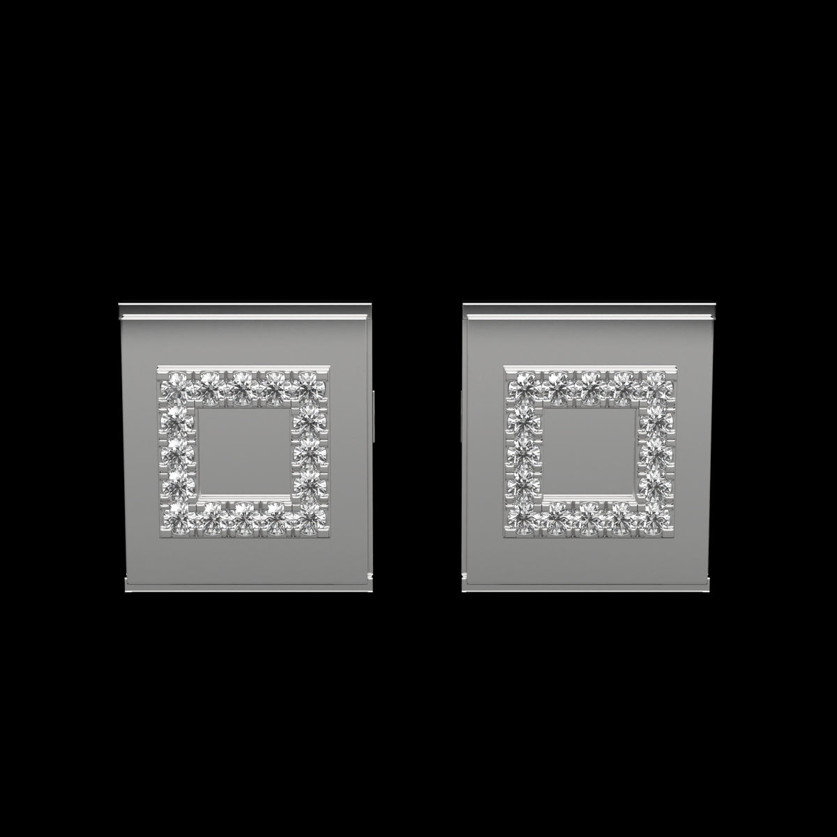 Square and Pave Cufflinks