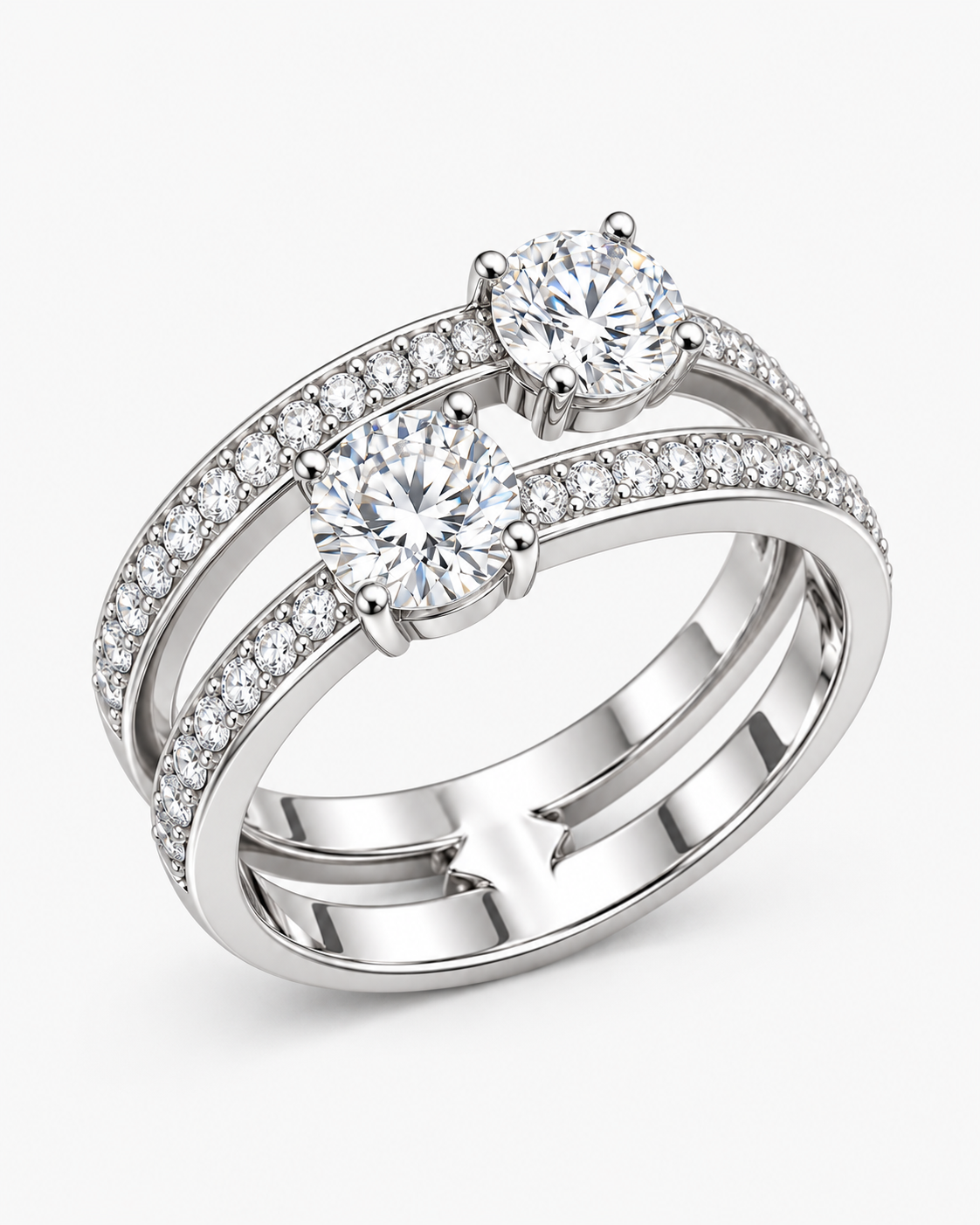 Staggered Diamond Ring