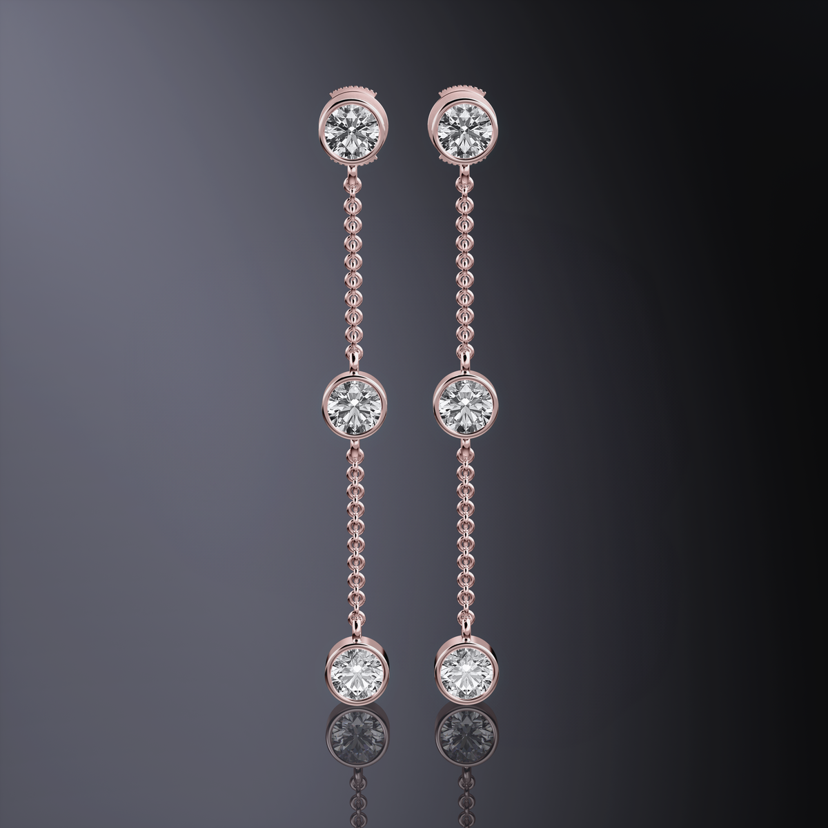 Boucles d'oreilles pendantes Trilogie — vue 10